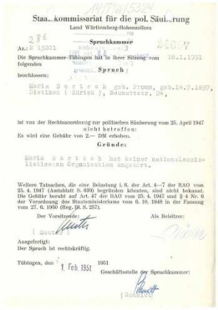 Bartsch, Maria, geb. Fromm
