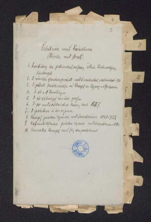 Pabstum [i.e. Papsttum] und Kaisertum (Kirche und Staat)