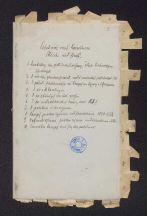Pabstum [i.e. Papsttum] und Kaisertum (Kirche und Staat)