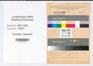 Entnazifizierung Heinrich Graulich, geb. 09.01.1905 (Zollsekretaer)