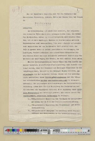Politische Stellungnahmen und Schriftwechsel