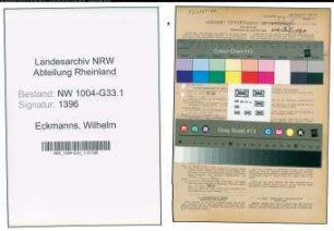 Entnazifizierung Wilhelm Eckmanns , geb. 17.07.1896 (Rektor)
