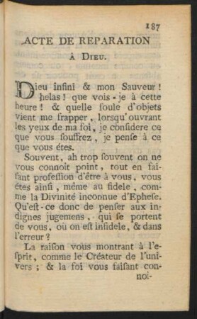 Acte de Reparation à Dieu