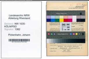 Entnazifizierung Johann Pickenhahn , geb. 24.05.1898 (Schreiner)