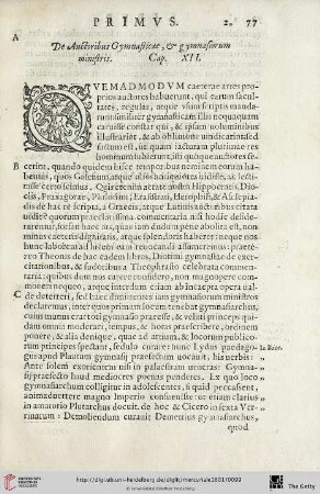 Cap. XII.: De Auctoribus Gymnasticae, & gymnasiorum ministris