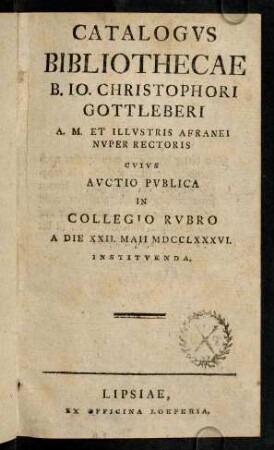 1-94, Catalogus Bibliothecae