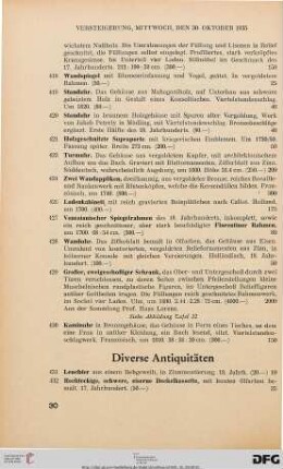Diverse Antiquitäten (Nr. 431-34)