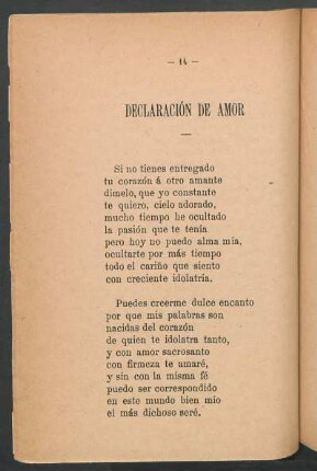 Declaración de amor