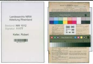 Entnazifizierung Robert Keller , geb. 13.10.1891 (Studienrat)