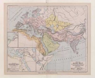Karte der alten Welt zur Übersicht der Völker im allgemeinen und der phönikischen Colonien insbesondere.