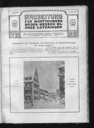 Wettbewerb zur Erlangung von Entwürfen für Kleinwohnungen der Stadt Stuttgart