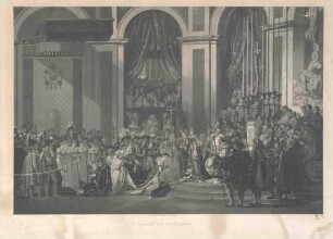 Krönung von Napoleon Bonaparte zum Kaiser Napoleon I. Bonaparte, Kaiser der Franzosen, in der Kirche Notre-Dame zu Paris am 02.12.1804