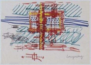 Ideenwettbewerb "Dienstleistungszentrum Langenberg " (nicht realisiert), 1. Preis – Grundriss, Detailansicht. Langenberg