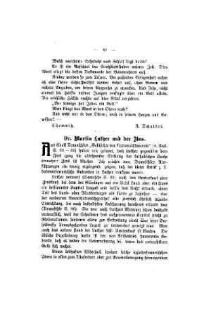 Dr. Martin Luther und der Zins