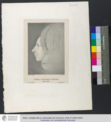 Maria Catharina Prestel geborne Höll : geboren zu Nürnberg den 22 July 1747. gestorben zu London den 16 Merz 1794.