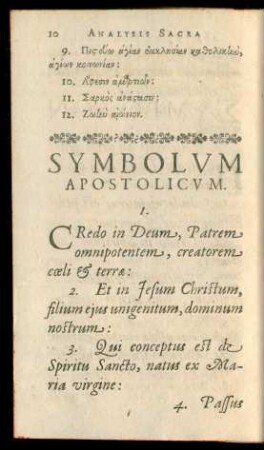 Symbolum Apostolicum.