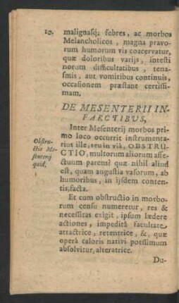 De Mesenterii Infarctibus
