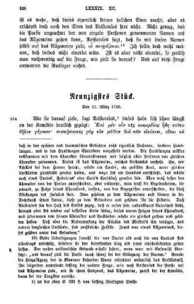 Neunzigstes Stück. Den 11. März 1768.