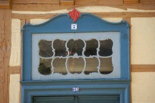 Quedlinburg - Fachwerkhausdetail : Hausdetail in der Kaiserstraße, aufgenommen 2006 in Quedlinburg