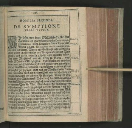 Homilia Secunda De Svmptione Orali Typica