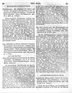 Lesebuch für Bürgerschulen. Von C. Ph. Funke. Zweyter Theil, mit 3 Landcharten. Zweyte verbesserte Auflage. Berlin, bey Mylius. 1806, VIII u. 350 S. 8.