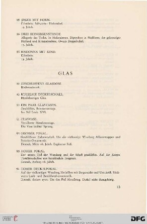 Glas (Nr. 88-125)