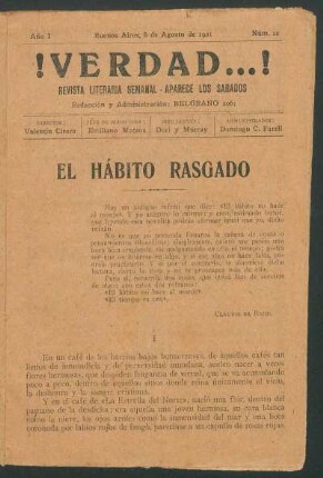 El hábito rasgado