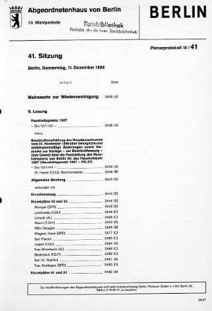 Nr. 41, 11. Dezember 1986
