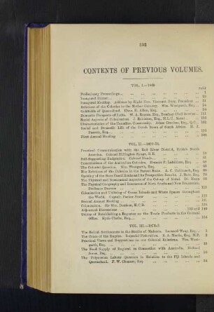 Contents of Previous Volumes.