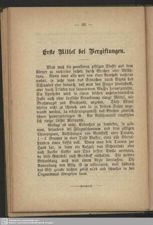 Erste Mittel bei Vergiftungen