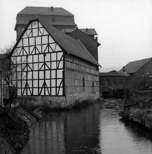 Mühlenanwesen; Eschwege, Jestädter Straße 9, Wehre, Jestädter Straße