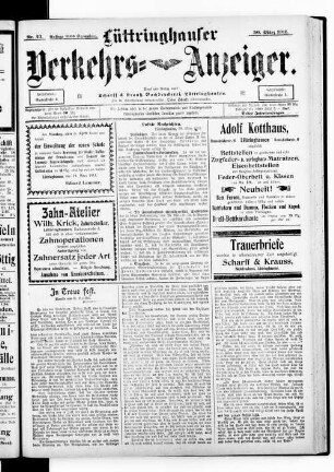 Lüttringhauser Verkehrs-Anzeiger. 1910-1911