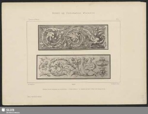 Fond Granat und Grisaille sur fond d'or guilloche