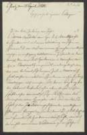 Brief von Ludwig von Welden an Regensburgische Botanische Gesellschaft