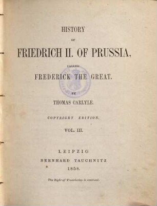 History of Friedrich II. of Prussia, called Frederick the Great, 3