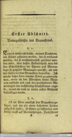 Erster Abschnitt. Naturgeschichte des Braunsteins