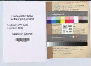 Entnazifizierung George Schaefer , geb. 11.07.1913 (Arbeiter)