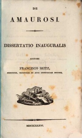 De amaurosi : diss. inaug.