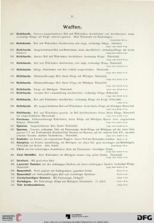 Waffen (Nr. 287-313)