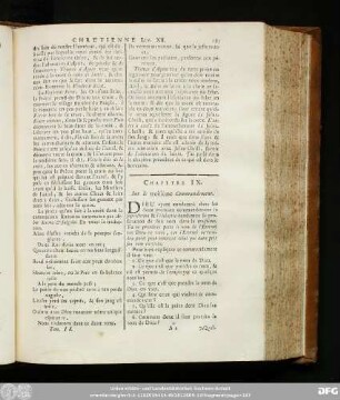 Chapitre IX. Sur le troisiéme Commandement.