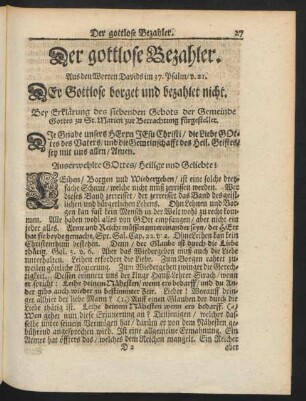 Der gottlose Bezahler