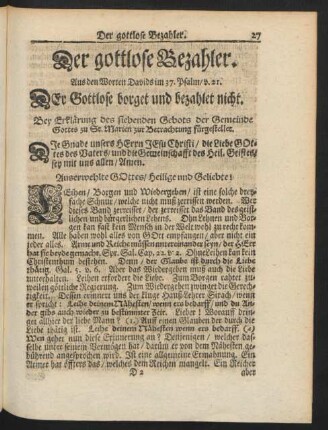 Der gottlose Bezahler
