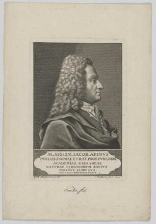 Bildnis des Sigism. Iacob Apinus