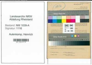 Entnazifizierung Heinrich Aulenkamp , geb. 07.06.1905 (Schmied)