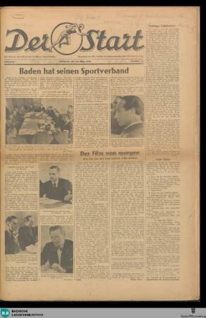 Der Start : das Forum der Jugend für politischen und geistigen Aufbau
