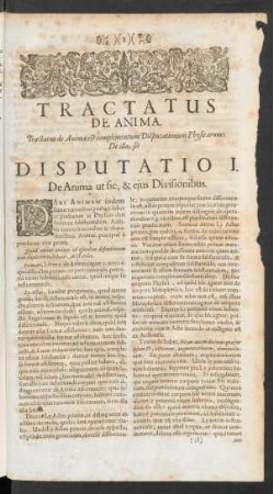 Tractatus De Anima