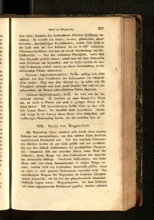 VIII. Salze von Magnesium.