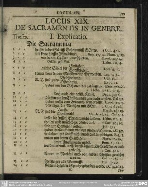 Locus XIX. De Sacramentis In Genere