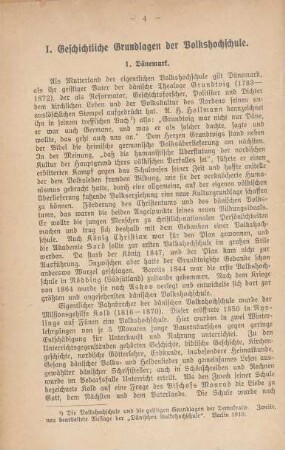 I. Geschichtliche Grundlagen der Volkshochschule