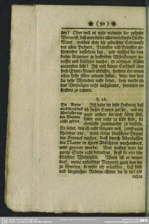 §. 26. Die Natur wird durch das Aderlassen bey den Blattern nicht geirret